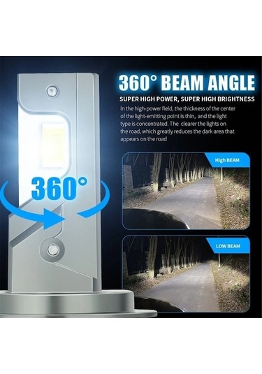 Maoyaya 2pack H7 Led Far光灯泡, 70w 14500 Lümen 6000k, 1 Çift, 70w Led Faro Lümen 1 Pair