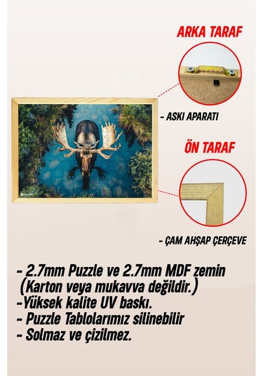 Ahşap Çerçeveli Puzzle - Tablo Hthp - 012 23 X 32 120 Parça