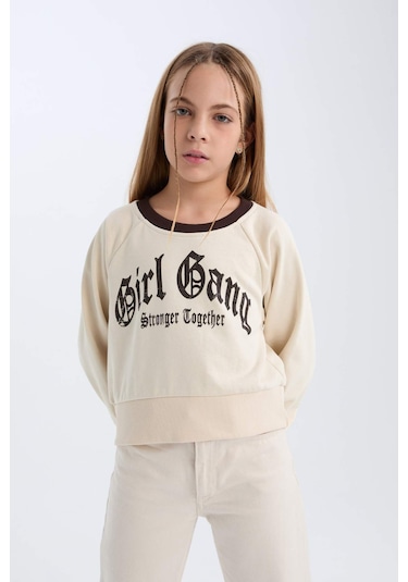 DeFacto Kız Çocuk Relax Fit Bisiklet Yaka Baskılı İçi Yumuşak Tüylü Sweatshirt D7042A824WNBG734 Bej DeFacto Kız Çocuk Relax Fit Bisiklet Yaka Baskılı İçi Yumuşak Tüylü Sweatshirt D7042A824WNBG734 Bej