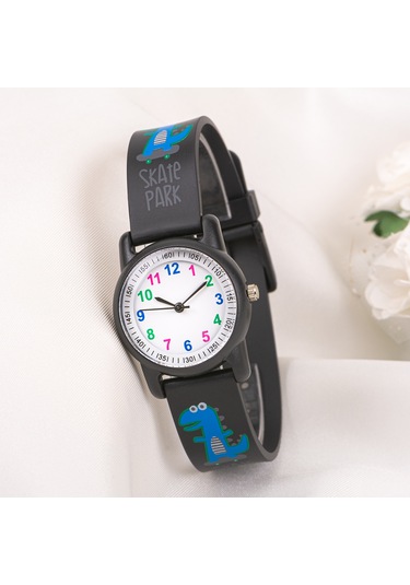 Şık Sevimli Dinazor Tasarımlı Çocuk Kol Saati 6-13 Yaş