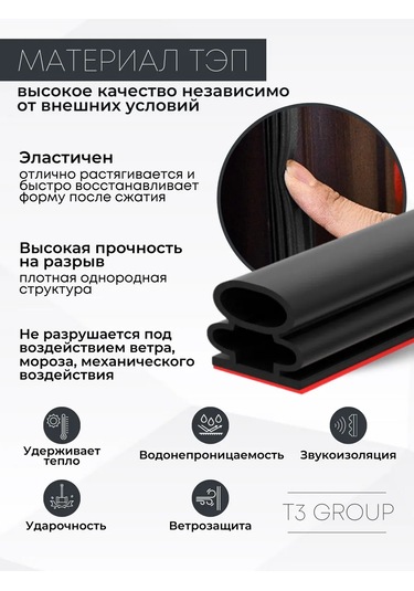 T3group Kapılar Ve Kapılar İçin Kendinden Yapışkanlı Conta 193130091 6