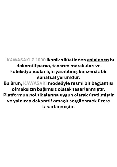 Modern Naked Motosiklet Dekoru 3d Baskı Masa Üstü Model 20cm