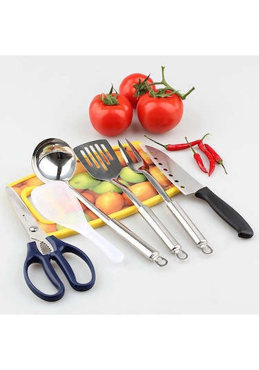 Tcherchi 7 Parça Kamp Mutfak Eşyası Seti Taşıma Çantası Yeşil