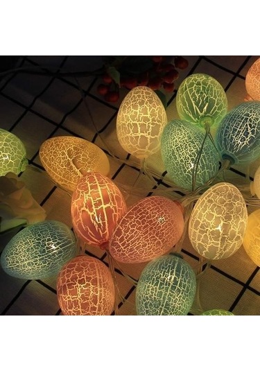 Buffer 10lu Renkli Yumurta Şeklinde Dekoratif Dolama Led Aydınlatma