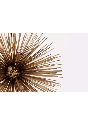 Lampaluce Riccio-2 Modern 12'li Sarkıt Avize 60cm - Sarı Nikel Krom