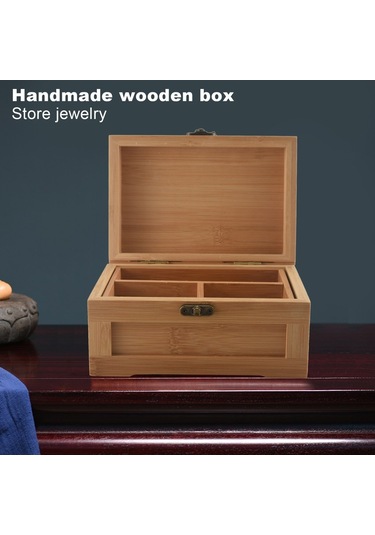 Soulader Bambu Organik Prenses Mücevher Kutusu Büyük Boy Şık Ve Dayanıklı Aksesuar Saklama Kutusu Diğer