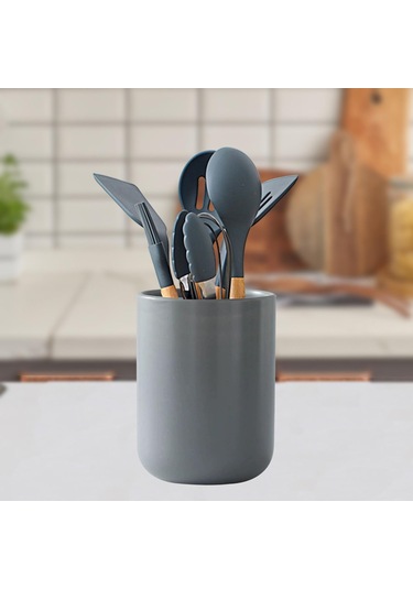 Suntek Magideal Mutfak Eşyaları Organizatör Porselen Sağlam Ev Gri