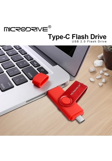 Novahub Metal Otg 2-in-1 Tip C Kalem Sürücü 128 Gb Usb Bellek Çubuğu 4-128 Gb Kırmızı Mikrodrive Uk016g1226