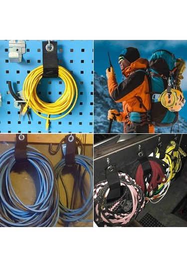 Ulzyvf 6 Adet Yeniden Kullanılabilir Nylon Kablolama Bağı - Dayanıklı Askılı Kordon Düzenleyici 110cm Siyah Siyah