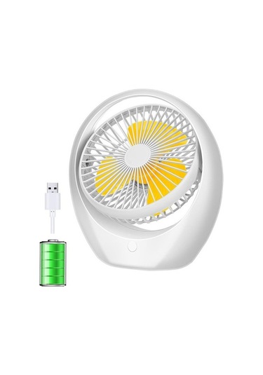 Masaüstü Usb Mini Fan - Mavi Dbz6de Sarı