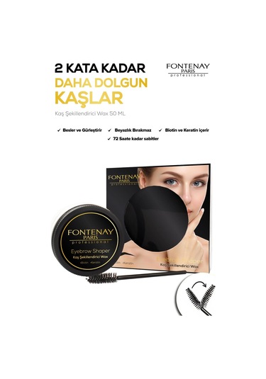 Fontenay Saç Şekillendirici Toz Wax Turuncu + Profesyonel Kaş Şekillendirici Wax