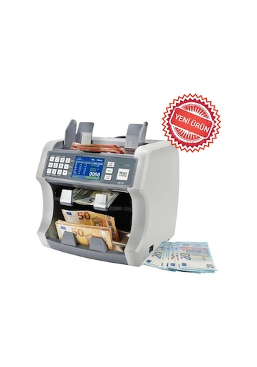Bill Counter S200 Çift Cıslı Karışık Para Sayma Makinesi 20 Ülke Para Birimli Dahili Yazıcılı