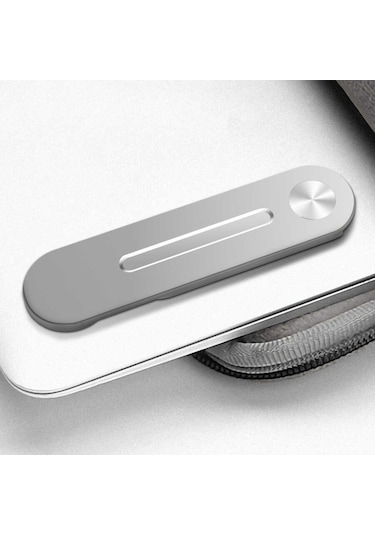 Laptop - Monitör Yanı Telefon Tutucu Mıknatıslı Sj05-Gümüş