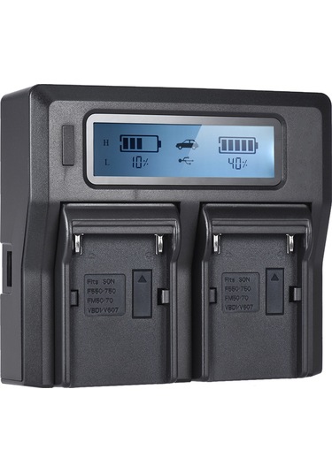 Reedark Andoer 2 Adet Np-f970 Batarya Tabanı - Neweer 1x2/1x4 Şarj Cihazı İçin - Sony Np-f550/f750/f950/fm50/fm500h/qm71 Uyumlu