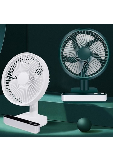 F702 Otomatik Sarılma Led Ekran Fan Yeşili Ussyf0 Yeşil Yok Masaüstü Buharsız 5 Kollu 4 W 1.000 Adetten Az