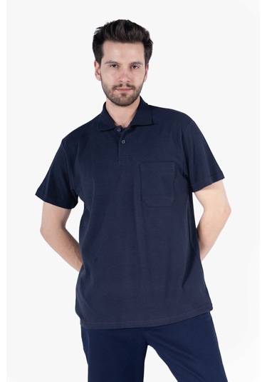 Polo Yaka T-shirt %100 Pamuk Cepli Lacivert