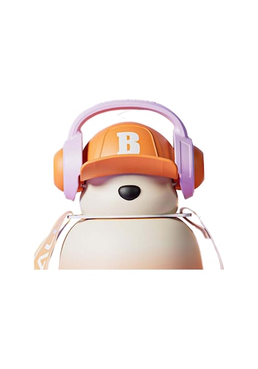 Dolıty Su Şişesi 22oz Sevimli Büyük Geniş Ağızlı Turuncu Turuncu