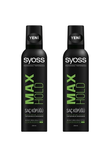 Syoss Max Hold Mega Güçlü Tutuş Saç Köpüğü 2 x 250 ML
