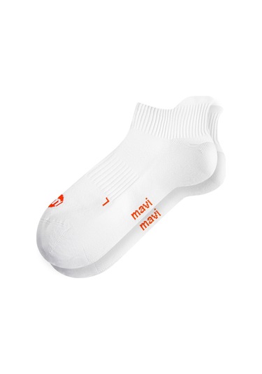 Mavi - Beyaz Aktif Patik Çorap 0911035-620 Beyaz