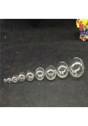 Soulader 6 Mm 10 Adet Yuvarlak Cam Şişe Kolye Ucu Dıy Takı Tasarımı İçin Şeffaf Cam Küre Kabarcık Kapaklı Kolye Aksesuar Seti Çok REnkli