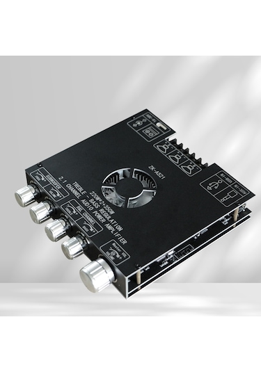 Vkemall Zk-as21 Kompakt 2.1 Kanal Tpa3255 Bt Dijital Güç Amplifikatörü Kartı Modülü Yüks Siyah