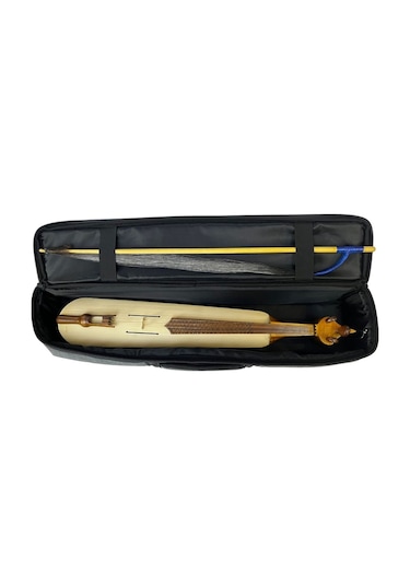 Profesyonel Gigbag Korumalı Gri Keten Kumaş Kemençe Kılıfı