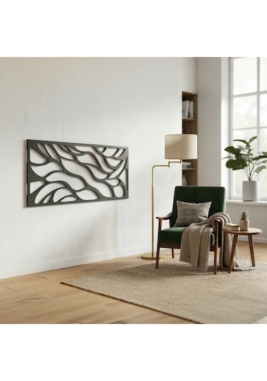 Soyut Desenli Duvar Tablosu Mdf Lazer Kesim Modern Minimal Estetik Duvar Süsü