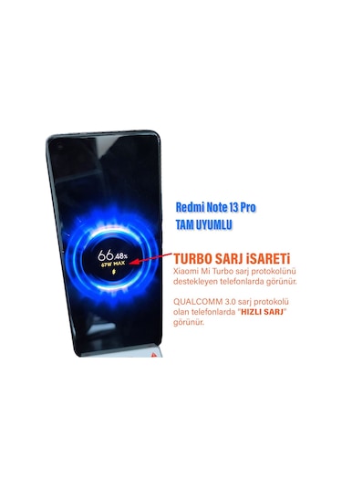 Redmi Note 13 Pro Uyumlu 67w Turbo Hızlı Şarj Aleti