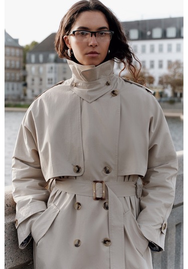 Zurıch Oversıze Trençkot Kum Kum