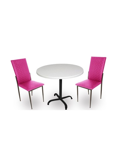 Beymobilya Bahçe Ve Balkon Masa Takımı Indigo Werzalit Yuvarlak - Gözde 2Li (535124812) Beyaz