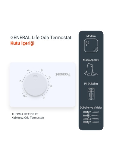 Therma Ht110s Rf Kablosuz Oda Termostatı - Beyaz