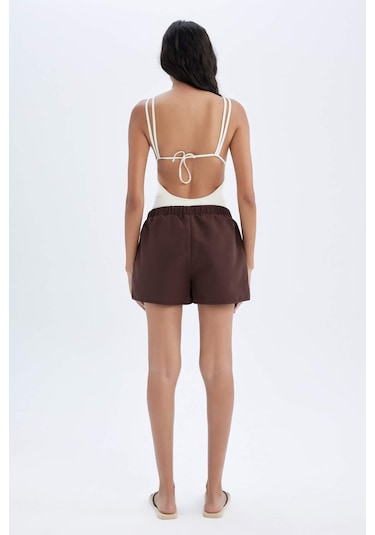 DeFacto Regular Fit Deniz Şortu-Fall in Love T5639AZ24SMBN328 Kahve DeFacto Regular Fit Deniz Şortu-Fall in Love T5639AZ24SMBN328 Kahve