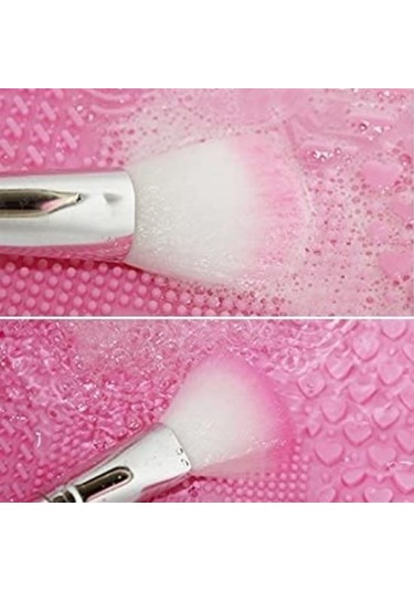 Zmc Bilişim Pratik Kolay Makyaj Fırçası Temizleme Matı Aparatı Aleti