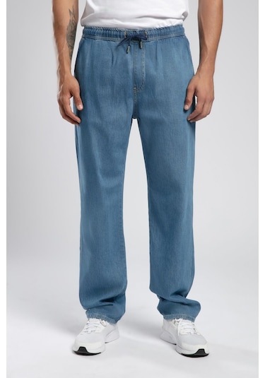 Lee Cooper Loose Normal Bel Normal Kesim Düz Paça Mavi Erkek Jean Pantolon-19632 DENİM
