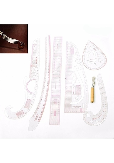 Flybuy 7 Adet Dikiş Eğrisi Metrik Cetvel Seti - Terzi Giyim Aracı