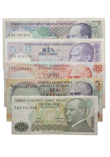 5 Adet Koleksiyon Kağıt Para Koleksiyon Başlangıç Seti Ass002