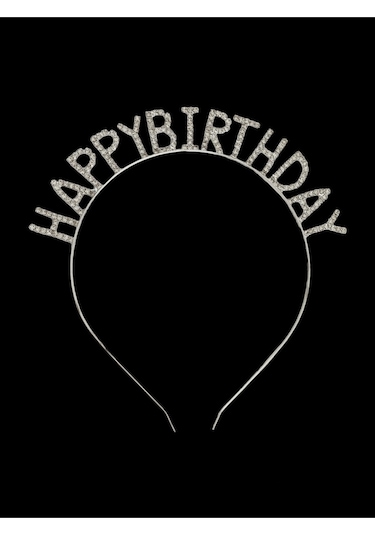 Doğum Günü Happy Birthday Metal Kristal Taşlı Taç Çok Renkli