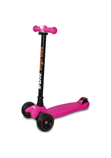 Voit 218C Işıklı Geniş 3 Teker Scooter-Fuşya