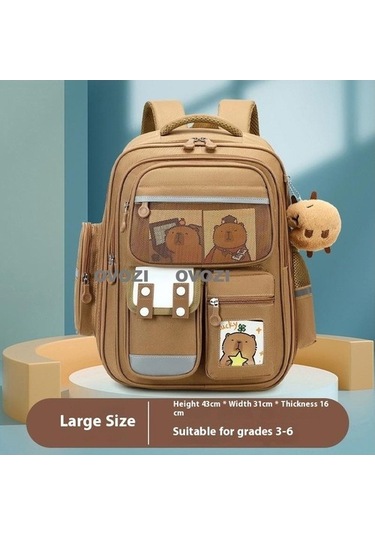 Szypzstore Ovozı Büyük Kapasiteli Karikatür Öğrenci Okul Çantası Günlük Omuz Çantası Uckxmu Renkli