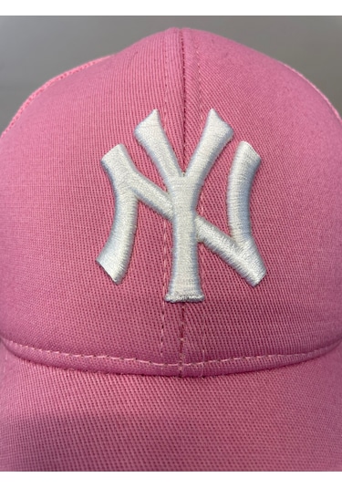 Ny Yankees Nakışlı Fileli Yazlık Beyzbol Cap Şapka Pembe