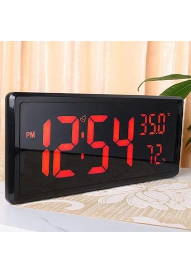 Trendooze Suntek Sıcaklık Saat Mekan Led Kırmızı Kırmızı Işıklı İç Göstergesi Dijital Arka Nt Kırmızı