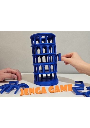 Pisa Jenga Oyunu Eğimli Kulesi