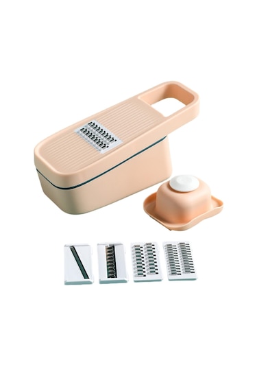 Suntek Manuel Sebze Doğrayıcı 4'ü 1 Arada Drenaj Turuncu Turuncu Diğer