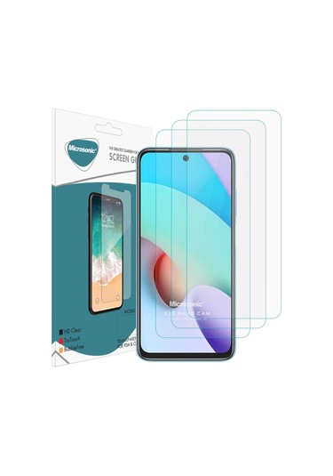 Microsonic Xiaomi Redmi 10 Screen Protector Nano Glass Cam Ekran Koruyucu 3'lü Paket