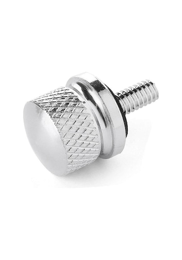 Yaozixa Harley Davidson 1996-2016 Modelleri İçin 1/4inc-20 Dişli, Alüminyum Kaplama, Araçsız Kurulum Arka Koltuk Somunu Gümüş