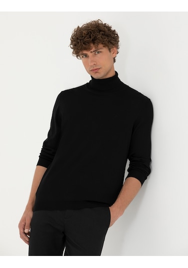 Pierre Cardin Erkek Siyah Triko Kazak 50270052-vr046 Siyah