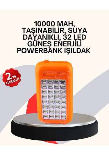 Bfs Güneş Paneli İle Şarj Olan 32 Led Li Powerbank Cihazı Çok Renkli