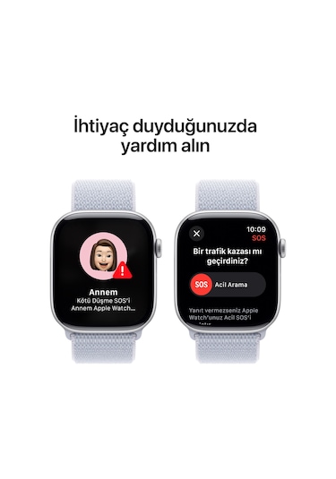 Apple Watch Series 10 GPS + Cellular 42 MM Alüminyum Kasa Spor Loop Akıllı Saat (Apple Türkiye Garantili)