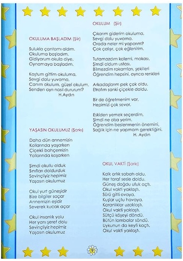 Okul Öncesi Belirli Gün ve Haftalar Şiir Çocuk