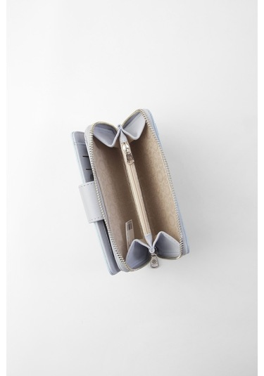 Cengiz Pakel Monogram Kadın Orta Boy Cüzdan 65256Mp Buz Mavi- Buz Mavi